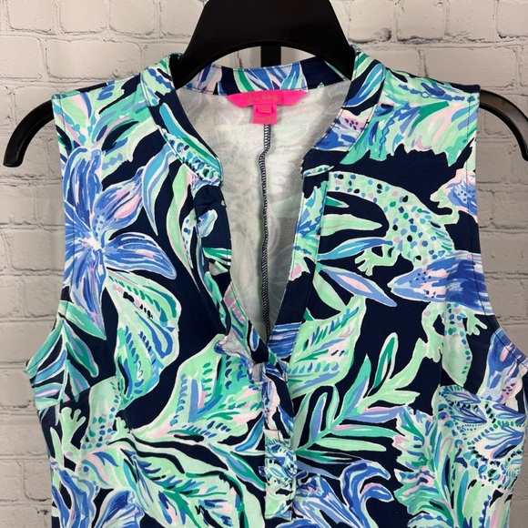 Lilly Pulitzer Sherryn Shift Tunic Printed Mini Sleeveless Dress Size Medium - Picture 2 of 8